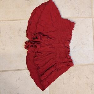 Intimately Free People Scarlet Ruffled Shorts
